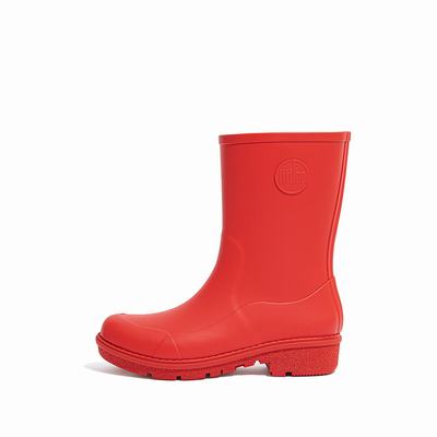 Fitflop Wonderwelly Short Regenlaarzen Dames Rood Nederland-58476